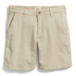 Marine Layer Men’s 33 Cotton Twill Chino Short Faded Khaki 7” Inseam Classic